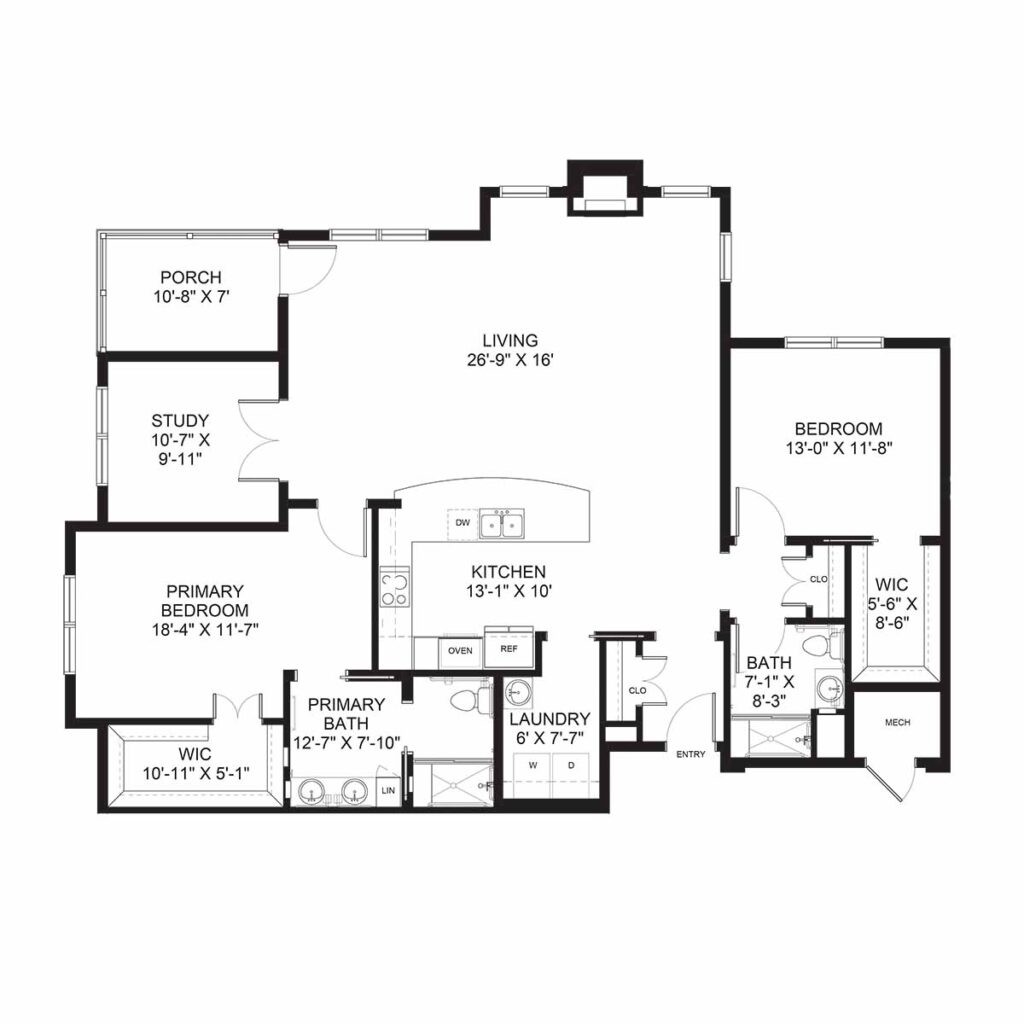 Evergreen floorplan Brandon Oaks