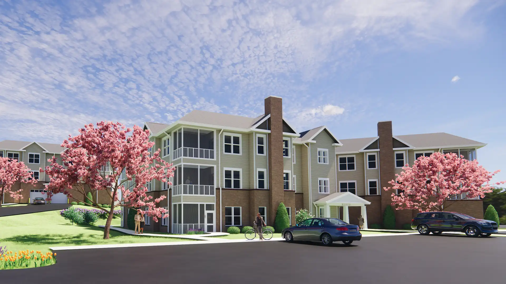 Mountain Laurel and Redbud rendering